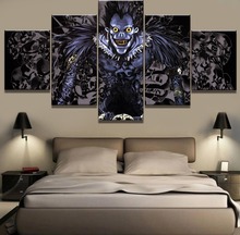 Póster de Death Note de Anime, pinturas decorativas modernas sobre lienzo, arte de pared para decoraciones del hogar, decoración de pared, impresión HD, 5 piezas 2024 - compra barato