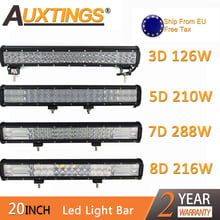 Auxtings 20 inch 20'' LED Bar LED light bar for Car Tractor Boat OffRoad Off Road 4WD 4x4 Truck SUV ATV Driving 12V 24V 5D 7D 8D 2024 - buy cheap