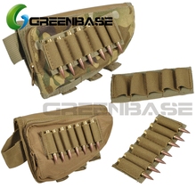 Greenbase Tactical Buttstock Shotgun Rifle Stock Ammo Portable Pouch Shell Cartridge Holder Pouch Holder Cheek Leather Pad 2024 - buy cheap