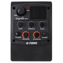 Cherub G-Tone GT-5 Acoustic Guitar Preamp Piezo Pickup 3-Band EQ Equalizer Built-in Chromatic Tuner with Reverb/Chorus Effects 2024 - buy cheap