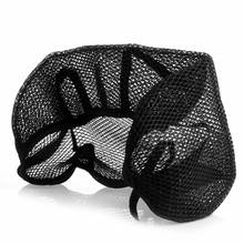 Черный дышащий сетчатый чехол для сиденья мотоцикла, Практичный чехол для сиденья мотоцикла, 3D сетчатый протектор C 2024 - купить недорого
