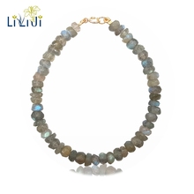 Lii Ji Gemstone Natural Shining Labradorite 925 Sterling Silver Bracelet Approx 2x5mm 2024 - buy cheap