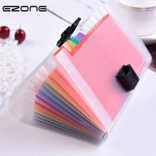 EZONE A6 Document Bag Expanding Wallet 13 Grids Cute Rainbow Color Mini Bill Receipt File Bag Pouch Folder Organizer File Holder 2024 - buy cheap