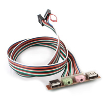 PC ordenador Puerto USB Audio auriculares micrófono Cable soporte Panel frontal 2024 - compra barato