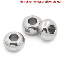 Stainless Steel Spacer Beads Round Silver Color 5mm Dia,Hole:Approx 2mm,100PCs (B24899) 2024 - buy cheap