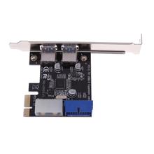 Adaptador de placa de expansão, usb, pci-e, 2 portas, usb, hub interno, cabeçote de 19pin, cartão pcie, 4pin, conector de alimentação ide, venda quente 2024 - compre barato