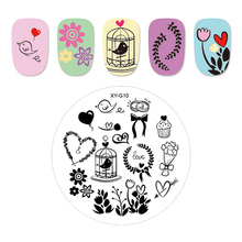 Kimcci Nail Art Stamping Plate Flower Animal Lace New Year Merry Christmas Design Nail Template Stamp Image Manicure Stencil 2024 - buy cheap