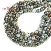 Natural stone  Faceted African Turquoises Round loose Beads 16" strand, 4 6 8 10 12mm Pick size 2024 - buy cheap