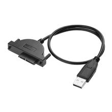USB 2.0 to Mini Sata II 7+6 13Pin Adapter Converter Cable Screws steady style for Laptop CD/DVD ROM Slimline Drive 2024 - buy cheap
