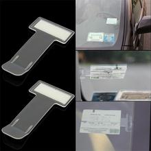 2PCS/Pack Plastic Car Vehicle Accessory Parking Ticket Permit Card Ticket Holder Clip Sticker Ticket Holder 2024 - buy cheap