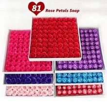 81 Pcs Rose Bath Body Flower Scented Rose Flower Essential Oil Floral Guest Soap Wedding Party Valentine's Day Gift Floral Soap 2024 - buy cheap