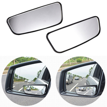 2Pcs Car Mirror 360 Degree Wide Angle Convex Blind Spot Mirror Parking Auto Rectangular Surface Aid Rear View Adjustable Mirror 2024 - buy cheap
