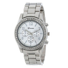 Women Wrist Watches Faux Chronograph Quartz Plated Classic Round Ladies Women Crystals Watches Clock Bayan Kol Saati 2019 2024 - buy cheap