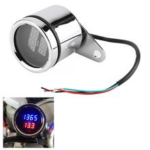 Universal 2 in 1 Motorcycle LED Digital Voltmeter Tachometer Gauge Odometer Speedometer digital tachometer and voltage display 2024 - compre barato