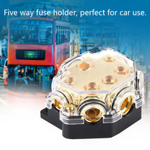 Automobile Vehicle Audio Five Way Fuse Holder Power Distributor Block Zinc Alloy 2024 - buy cheap