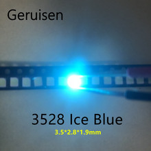 Contas de lâmpada de led azul gelo, 200 peças, smd led 3528, diodo emissor de luz, venda direta da fábrica, frete grátis 2024 - compre barato