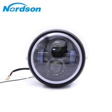 Nordson-faro LED Universal de 6,5 pulgadas para motocicleta, Bombilla DRL Hi & Lo con anillo de Ángel para Harley, Honda, BMW, Kawasaki, Yamaha, KTM 2024 - compra barato