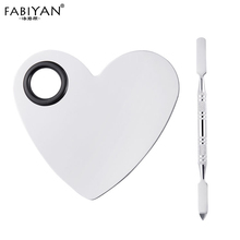 Heart Stainless Steel Palette Spatula Cosmetic Makeup Cream Foundation Eye Shadow Mixing Gel Polish Nail Art Tool Set Hands-free 2024 - buy cheap