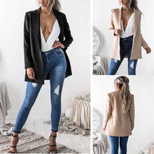 Fashion Women Casual Loose Solid Ladies Suit Coat Business OL Blazer Long Sleeve Outwear Autumn Spring Clothes 2024 - buy cheap