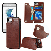 Чехол-бумажник из искусственной кожи для iPhone X XR XS Max 5 5S SE, чехол для iPhone 6 6 S 7 8 Plus, кожаный чехол 2024 - купить недорого