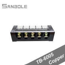 Bloco terminal de conexão de cobre com parafusos, conector de fio de placa e linha com parafusos tb-6005/60a/5p 2024 - compre barato