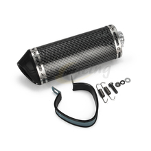 Tubo de escape silenciador para motocicleta, 38mm, tubo de alumínio, silenciador, para honda, yamaha, kawasaki, dirt bike, scooter atv quad 2024 - compre barato