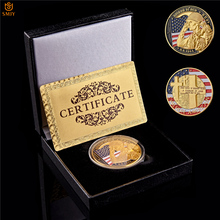 WW II D-Day Cimetiere American Omaha Gold Beach Gold Challenge Coin Collection W/Lucky Box 2024 - buy cheap