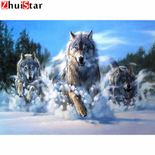 Wolf,Diamond Embroidery,Full,Animal,Diamond Painting,Cross Stitch,Square Rhinestone,Mosaic,Needlework,5D,Decoration,Crafts, XY1 2024 - buy cheap