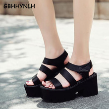 GBHHYNLH-Sandalias informales para mujer, zapatos de tacón grueso con plataforma, de verano, LJA621 2024 - compra barato