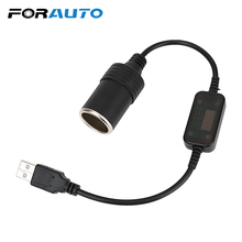 Adaptador de enchufe de coche USB, convertidor de 5V a 12V, controlador con cable, Conector de enchufe, accesorios de Interior de coche 2024 - compra barato