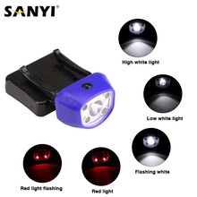 Sanyi LED Cap Light Inductive Headlight Headlamp Head Flashlight Head Cap Hat Light Clip on Light Fishing Head Lamp Use 3 x AAA 2024 - buy cheap