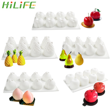 HILIFE мусса, Fondant, торт, пирог для украшения 3D фруктов, серия тортов, DIY инструмент для выпечки, силиконовая формочка для рукоделия 2024 - купить недорого