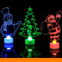 Рождественская елка детский ночник игрушка креативный красочный Санта Клаус LED дети светящиеся игрушки подарки 2024 - купить недорого