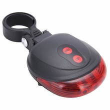 Bicycle Light 5 LED Laser Bike Taillight Safety Warning Light Bicycle Rear Tail Light Lamp Night Cycling Riding Safe Accessories 2024 - buy cheap