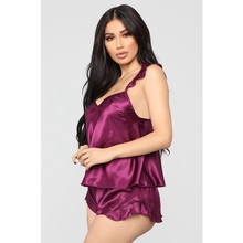 Sexy Summer Lingerie Set Satin Silk Underwear Women´s Sleepwear Ruffles Shorts Nightwear Set S-XXL 2024 - buy cheap