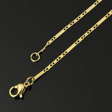 Hot Sale Punk Rock 45CM Women Mens Gold-color Stainless Steel Chain Necklace Jewelry Figaro Chain Long Sweater Necklaces 2024 - buy cheap