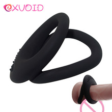 EXVOID Cock Rings Scrotal Binding Delay Ejaculation Penis Enlargement Sex Toys For Men Penis Rings Soft Silicone Reusable Condom 2024 - buy cheap