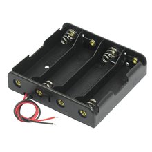 Funda porta baterías, negra, 4x3,7 V, 18650, con cables de alambre 2024 - compra barato