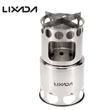 Lixada Portable Stainless Steel Lightweight Wood Stove Outdoor Cooking Picnic Camping Burner 2024 - buy cheap