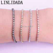 10Pcs Popular Mix Color Plated Micro Pave Clear CZ Zircon Tennis Chain Bracelet For Girls or  Women Gifts 2024 - buy cheap