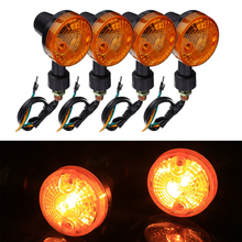 4Pcs Motorcycle Round Turn Signal Direction Indicator Light Lamp Universal Amber 2024 - buy cheap