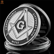 Free And Accepted Masons Logo Silver Plated Commemorative Coin Of Religious Brotherhood For Business Gifts 2024 - buy cheap