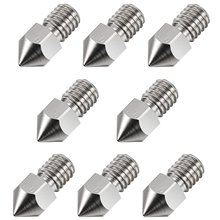 Extrusor para impressora 3d, 8 pacotes, 0.4mm, cabeça de impressão, aço inoxidável, para impressora 3d 1.75mm mk8 2024 - compre barato