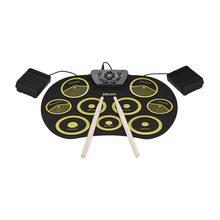 Portable Electronics Drum Set Roll Up Drum Kit 9 Silicon Pads USB Powered with Foot Pedals Drumsticks USB Cable 2024 - buy cheap
