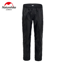 Naturehike непромокаемые складные брюки, мужские и женские брюки, водонепроницаемые ветрозащитные брюки с эластичной талией и двойной молнией 2024 - купить недорого