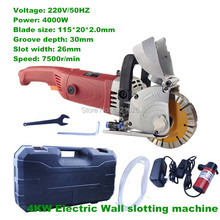Máquina para cortar e entalhar parede hidropotência, 4kw, 220v, 30mm, 4000w 2024 - compre barato