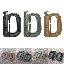 D type mountaineering safety buckle carabiner Plastic Climbing Hiking D-Ring Key Chain Durable Clip Hook Buckle 2024 - buy cheap