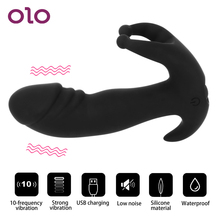 OLO-vibrador con tapón Anal para hombre y mujer, masajeador de próstata de 10 velocidades, Juguetes sexuales para masturbación, punto G, clímax, carga USB 2024 - compra barato