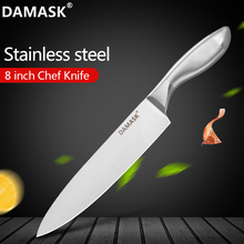 Damasco 8 Polegada facas de cozinha 3cr13 aço inoxidável faca do chef cozinha aparar utilitário santoku chef facas pão cozinhar acessório 2024 - compre barato