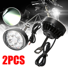 2x 6LED Motorcycle Headlight 12W DC 12V Super Bright Fog Spot White Work Light Internal Drive For Motorcycles Electric Bicycles 2024 - buy cheap